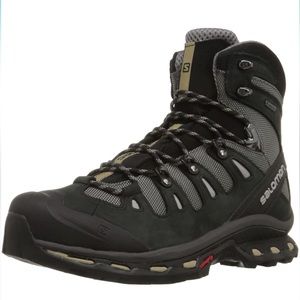 Salomon Men's Quest 4D 2 GTX Leather / Canvas Hiking Boots Good Used Black 9.5